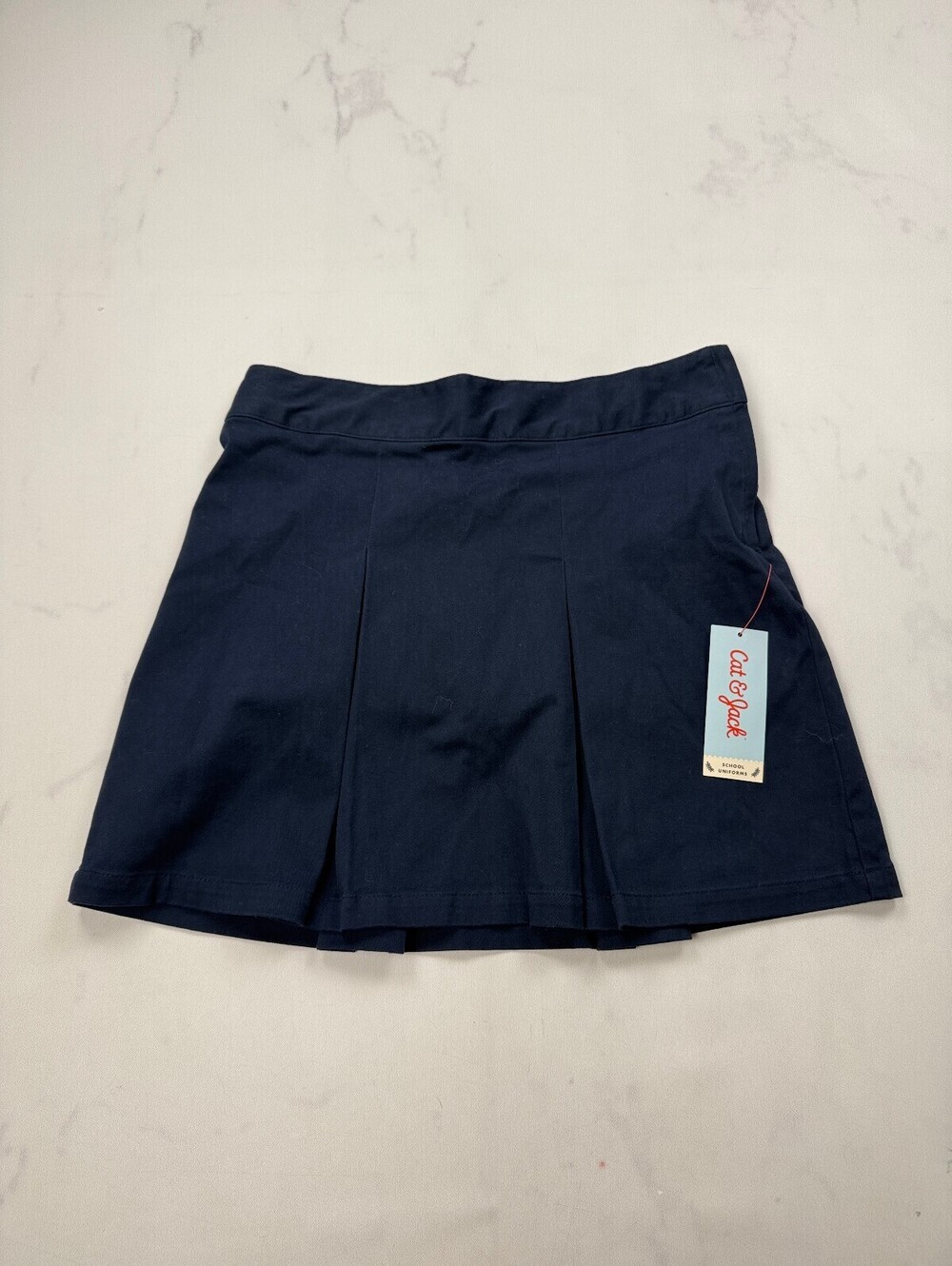 Cat & Jack Pleated Skirt Navy 90s VTG Adjustable - Girls 10 Plus